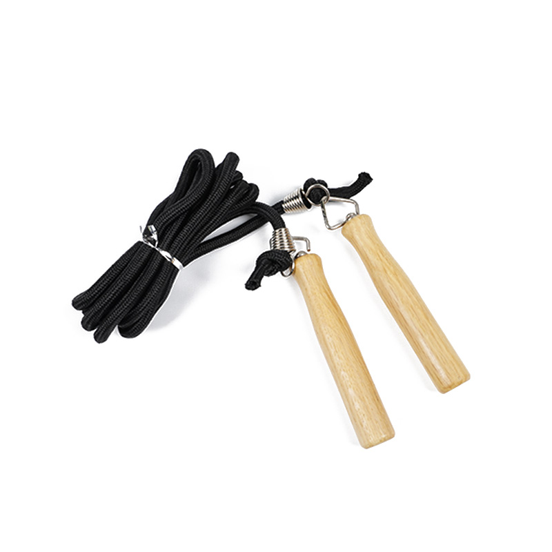 Cuerda de salto de algodón con mango de madera