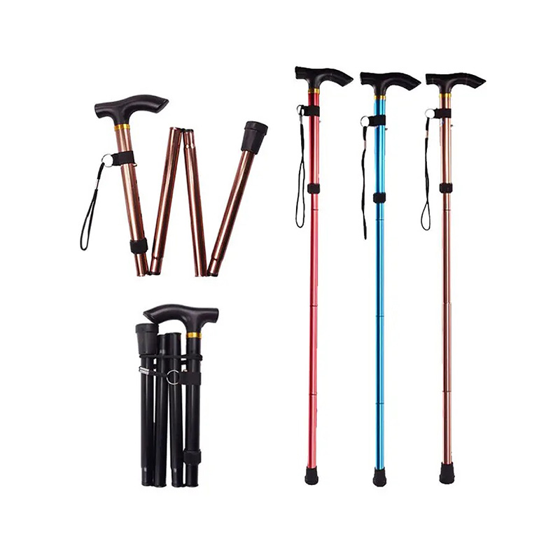 Polo de trekking plegable de cuatro secciones