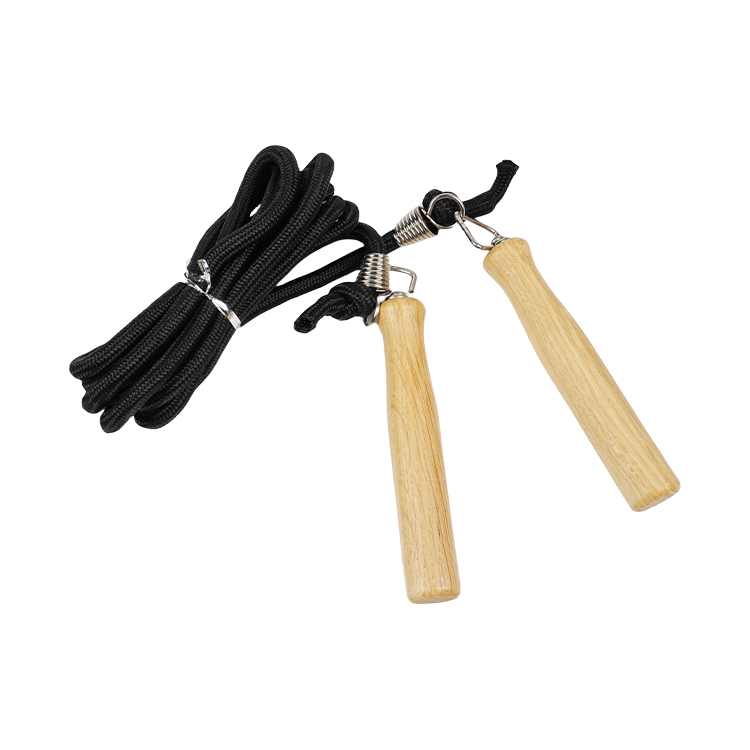 Cuerda para saltar de algodón con mango de madera<br />SF-57