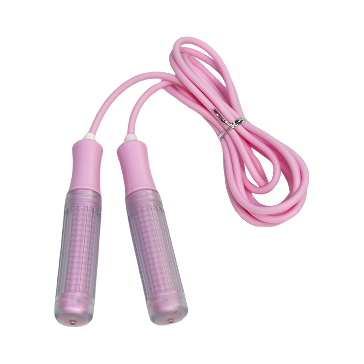 Cuerda para saltar transparente con asas de malla<br />SF-66
