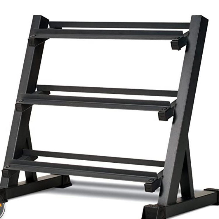 Soporte hexagonal para mancuernas de 3 niveles (capacidad para 10 pares)