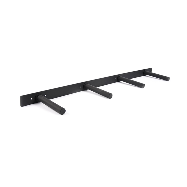 Estante para placas de pesas montado en la pared